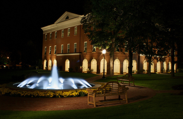 Lake Erie College Fountain Night Shot