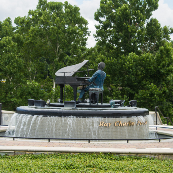 Ray Charles Plaza Fountain