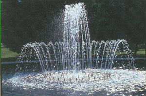 RDDK Series Dual Brass Spray Fountain Kit/LED Lighting