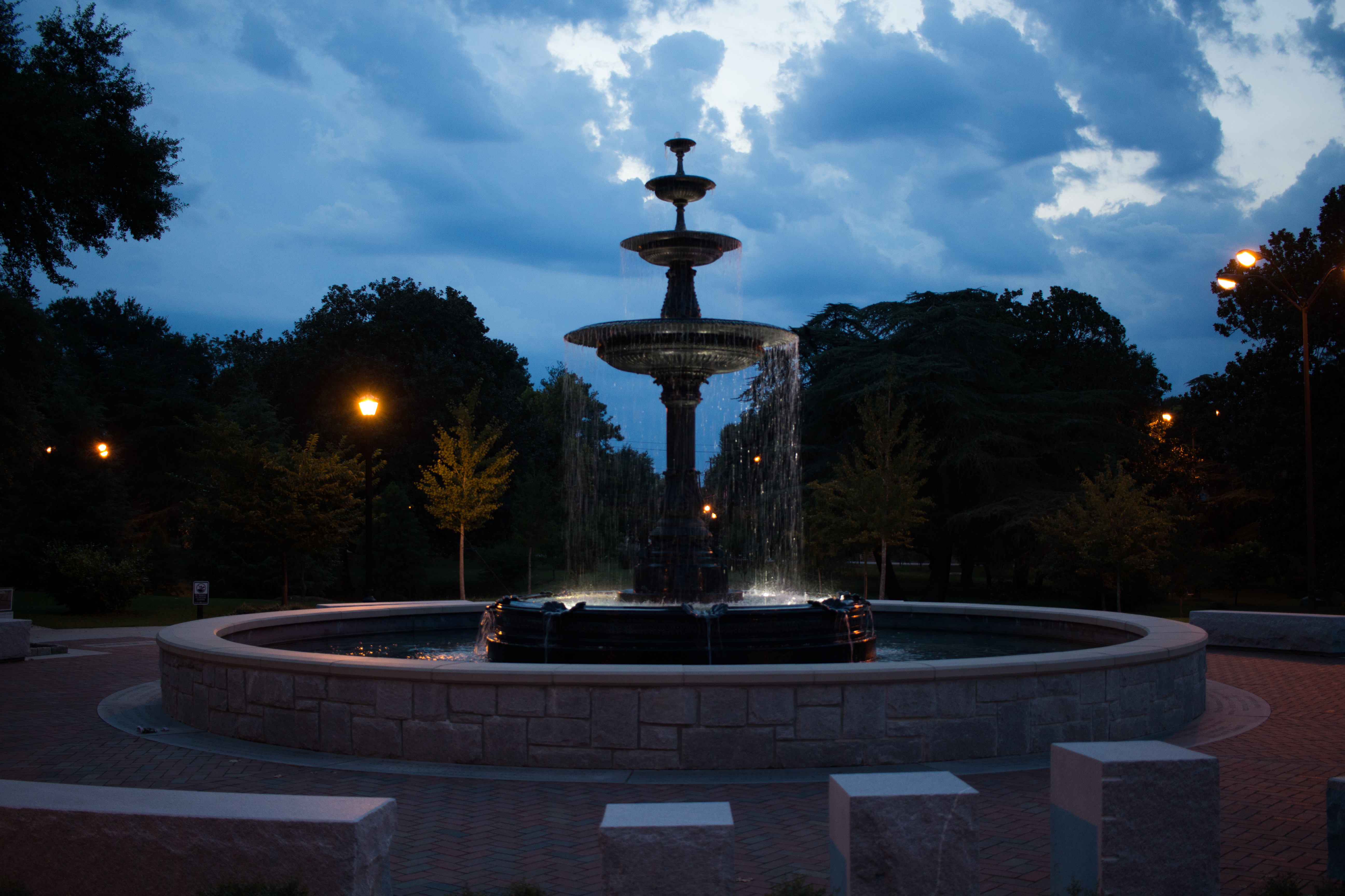 Tattnall Square Park Fountain