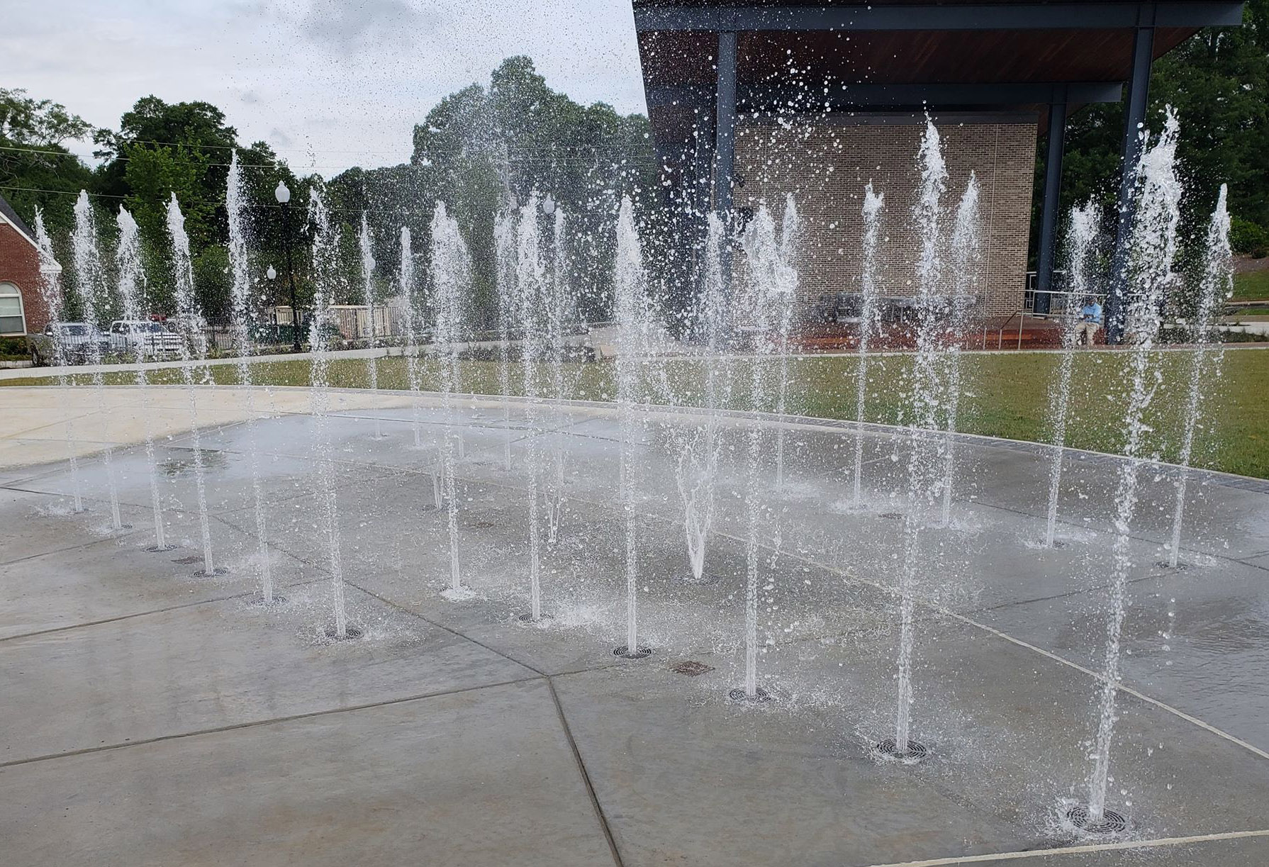 Powder Springs Park Splash Pad - Roman Fountains