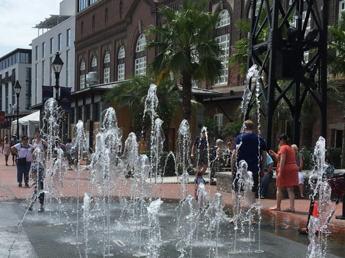 Plant Riverside District Large Show Fountain